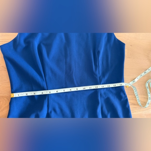 Betsey Johnson Blue Puff Sleeve Sheath Dress ocean blue size 14 - Picture 9 of 13